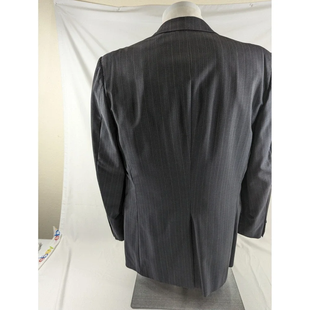 HICKEY FREEMAN Sport Coat Suit Top Wool Cashmere Blazer Jacket 42L pin Stripe